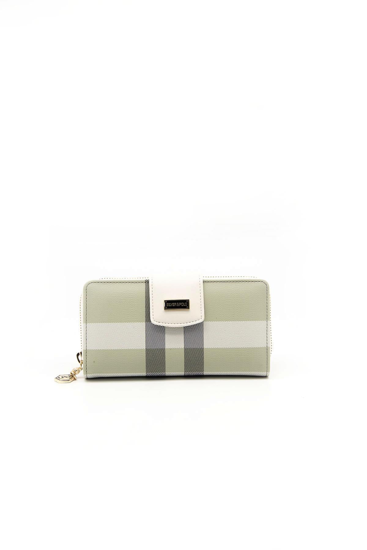 Silver & Polo A.Yeşil - Kemik SP928 Kadın Cüzdan & Kartlık