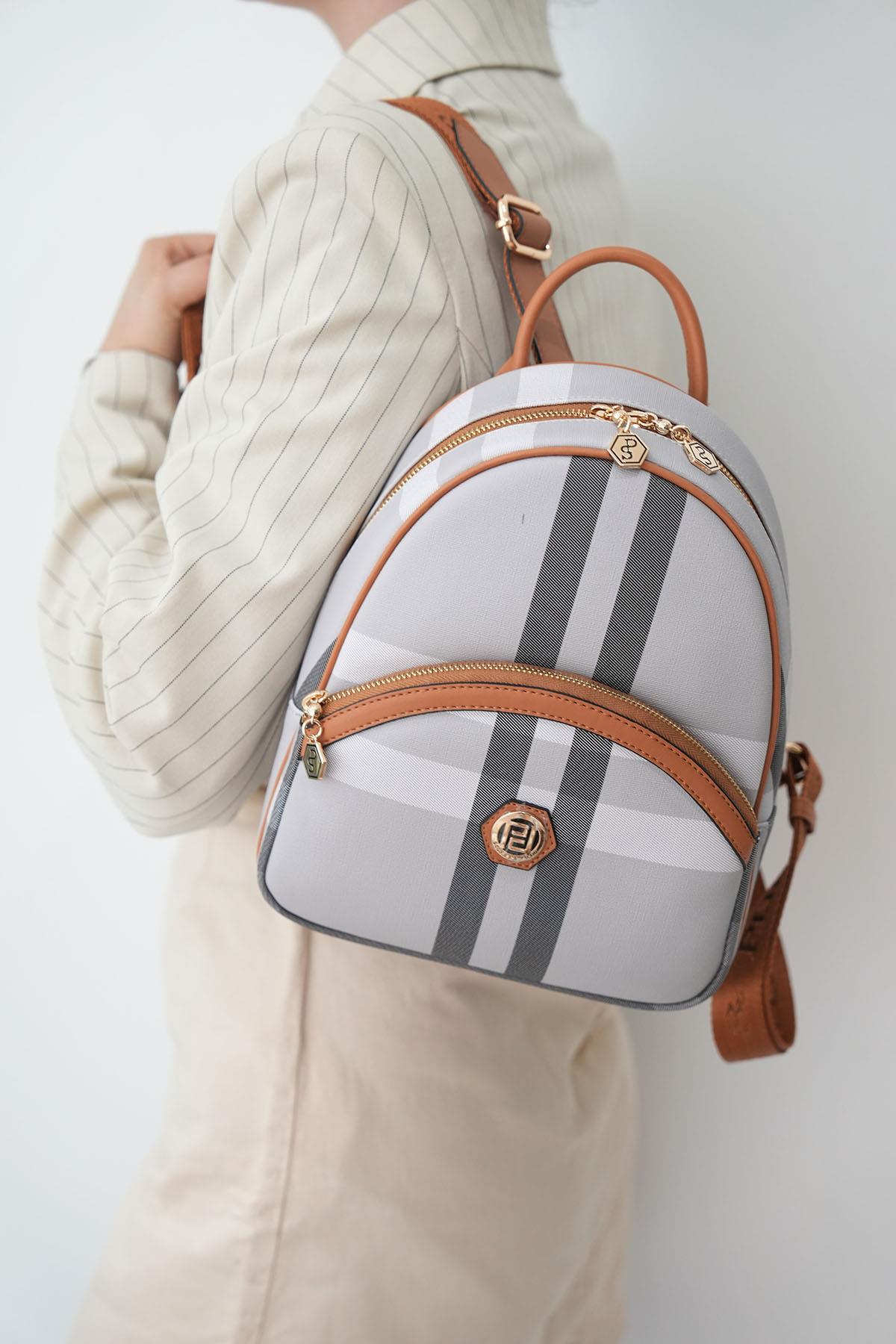 Silver & Polo A.Gri - A.Taba SP945 Kadın Sırt Çantası