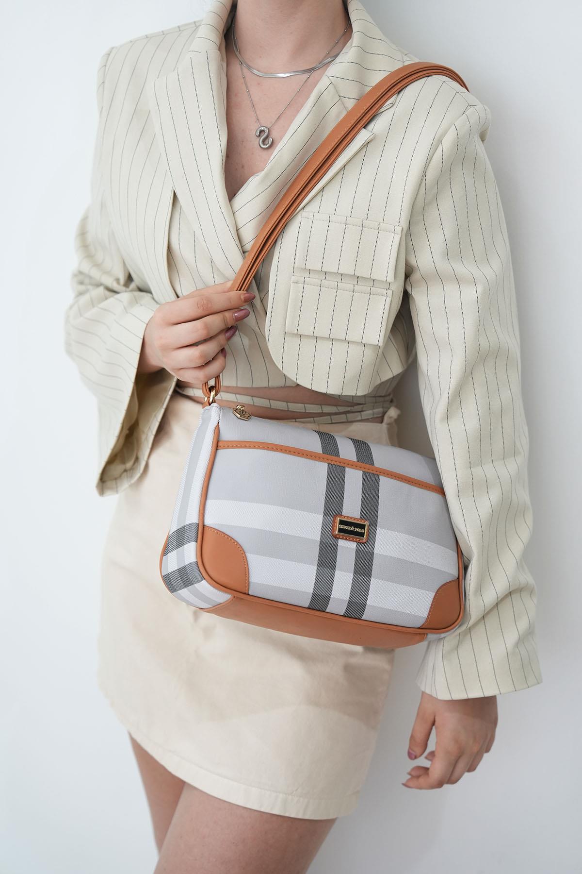 Silver & Polo A.Gri - A.Taba SP1060 Kadın Çapraz Çanta