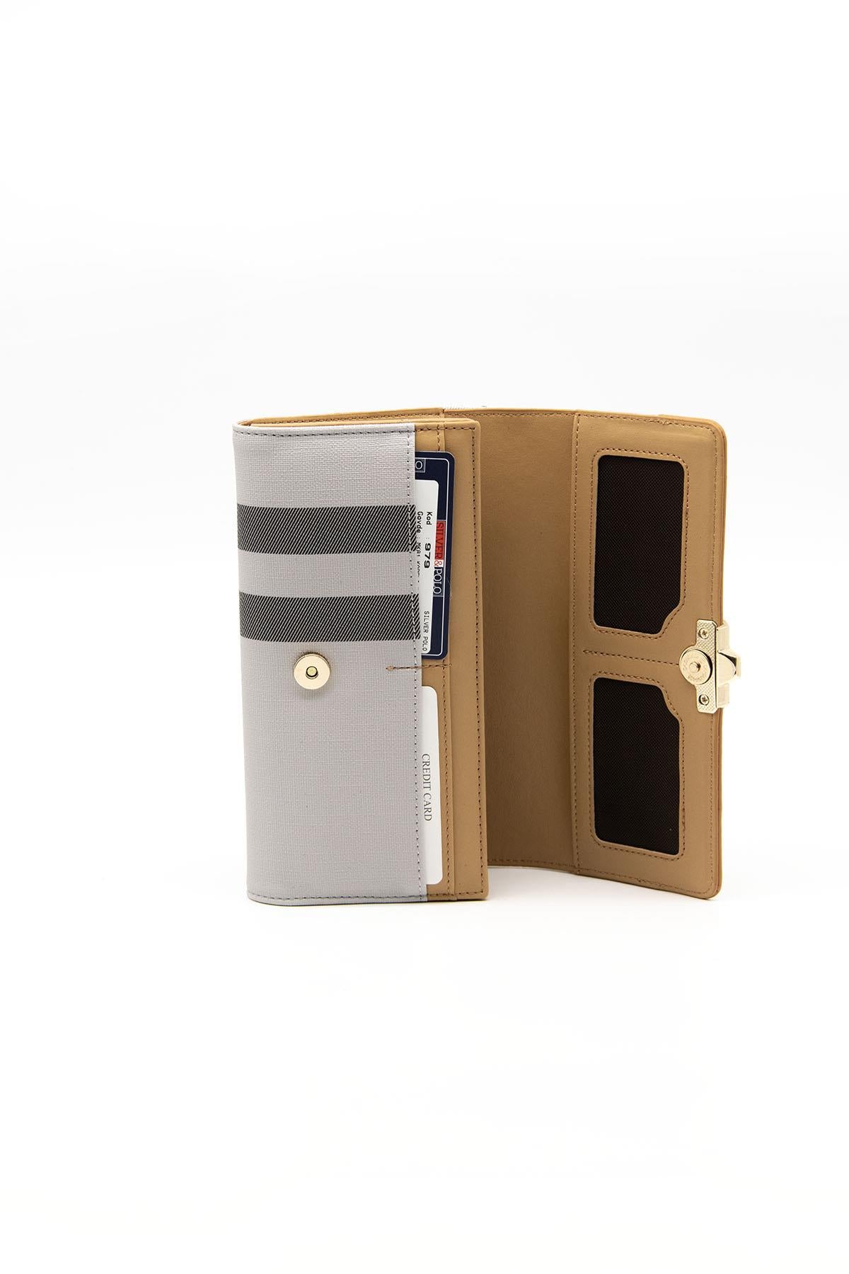 Silver & Polo A.Gri - A.Taba SP979 Kadın Cüzdan & Kartlık