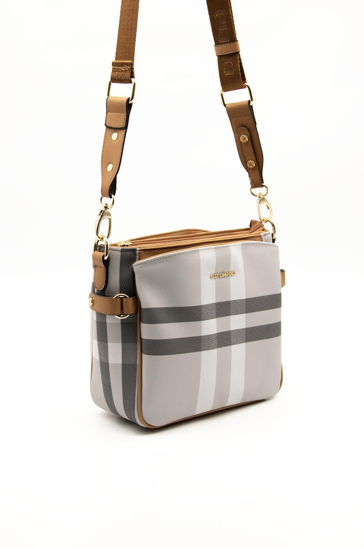 Silver & Polo A.Gri - A.Taba SP884 Kadın Çapraz Çanta