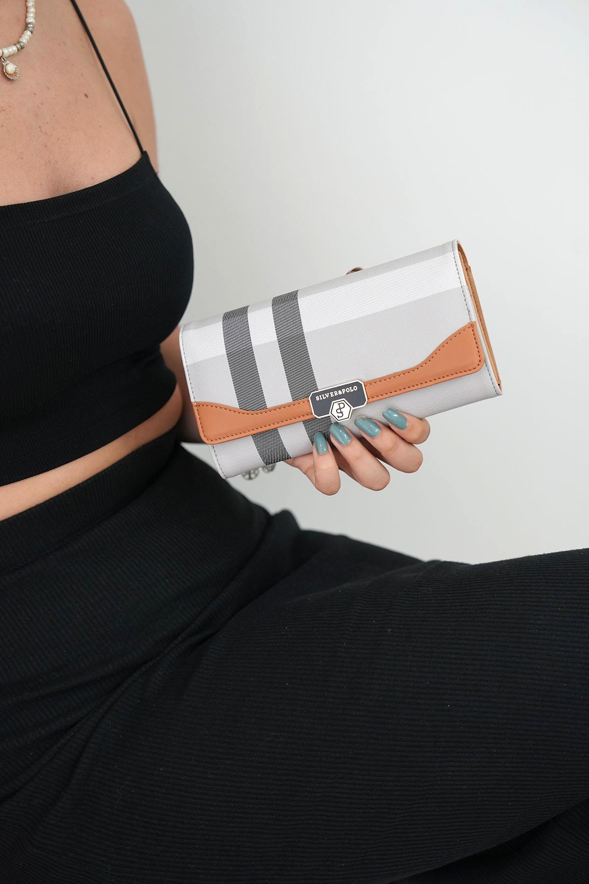 Silver & Polo A.Gri - A.Taba SP979 Kadın Cüzdan & Kartlık