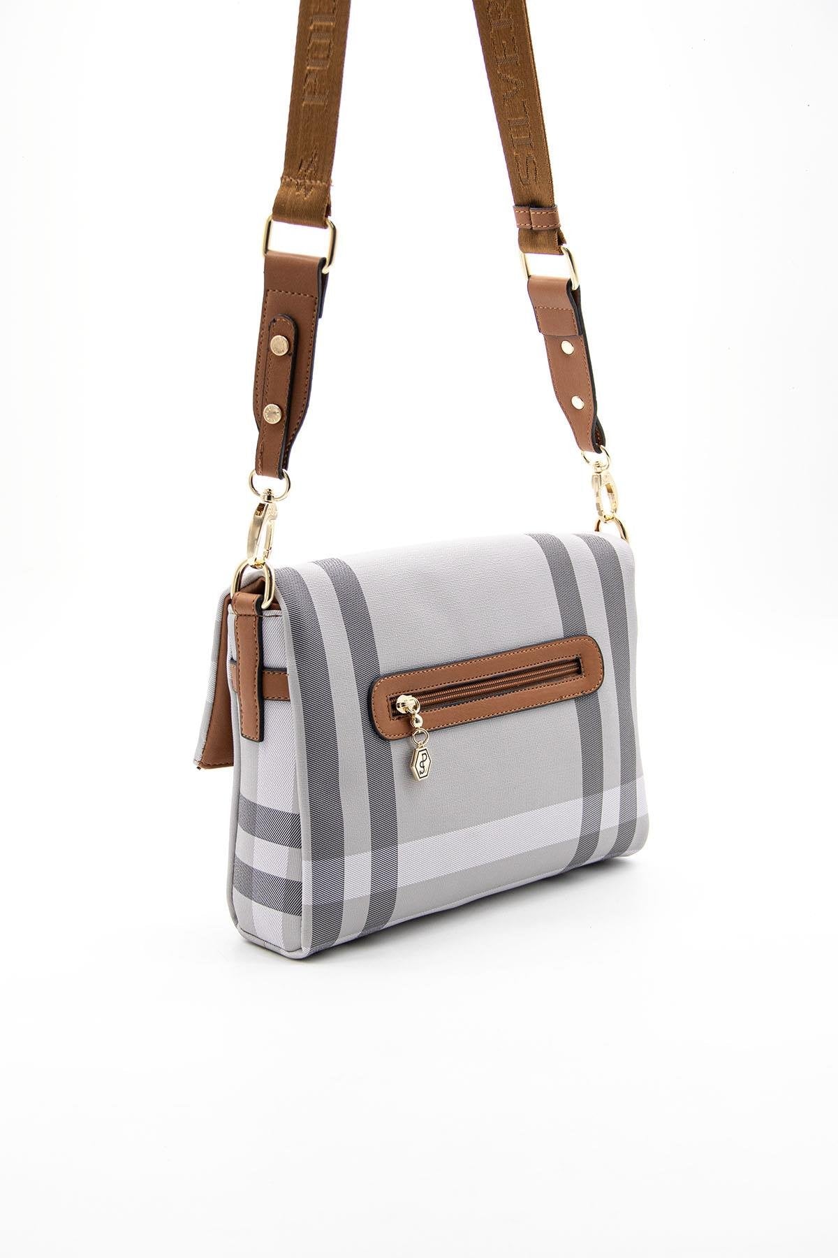 Silver & Polo A.Gri - A.Taba SP963 Kadın Çapraz Çanta