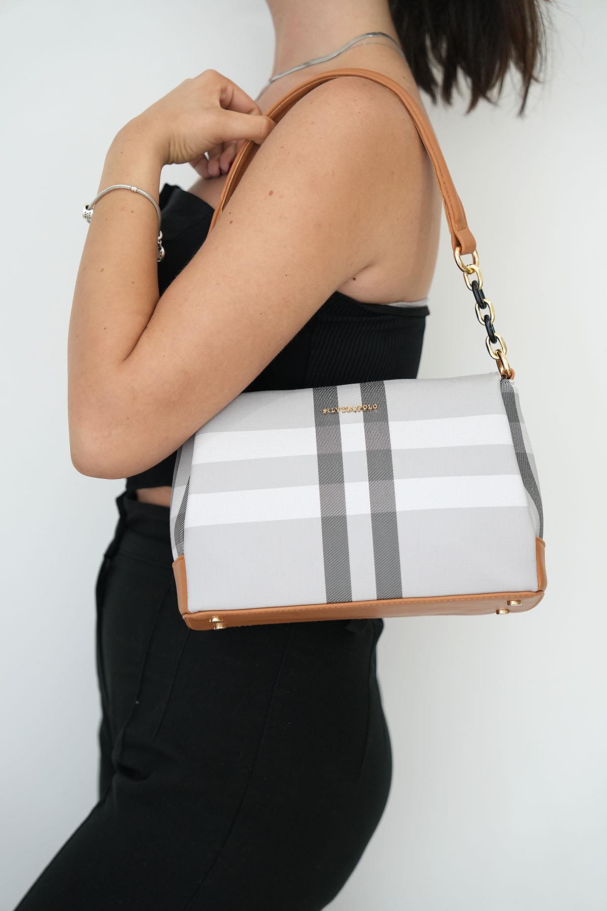 Silver & Polo A.Gri - A.Taba SP910 Kadın Çapraz Çanta