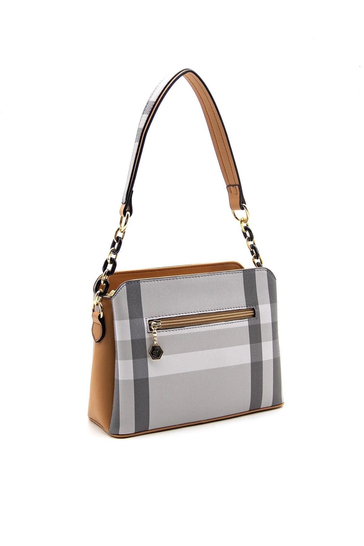 Silver & Polo A.Gri - A.Taba SP937 Kadın Omuz Çantası