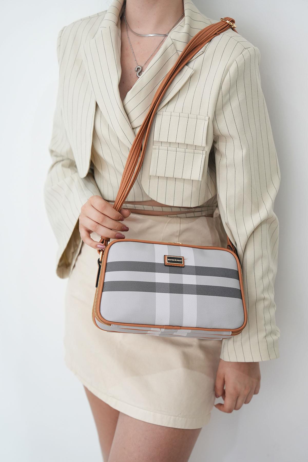 Silver & Polo A.Gri - A.Taba SP899 Kadın Çapraz Çanta