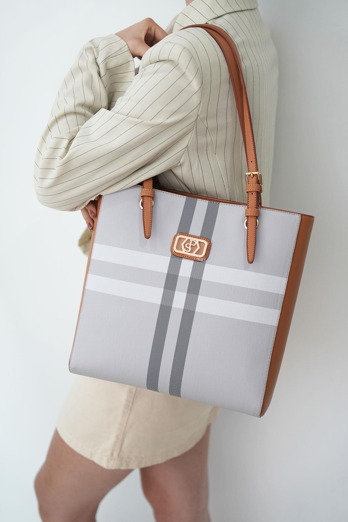 Silver & Polo A.Gri - A.Taba SP1096 Kadın Omuz Çantası