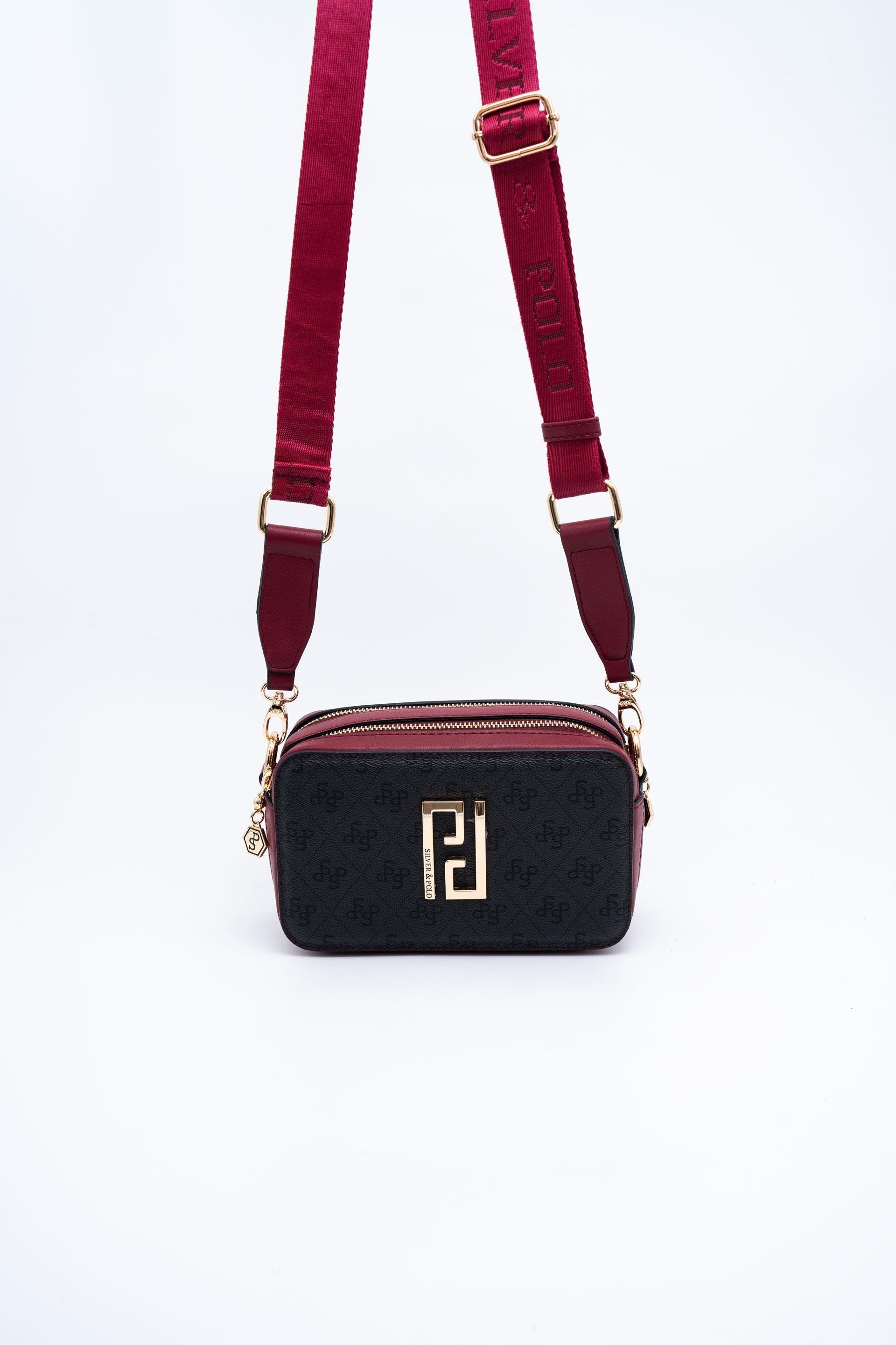Silver & Polo Antrasit - Bordo SP1078 Kadın Çapraz Çanta