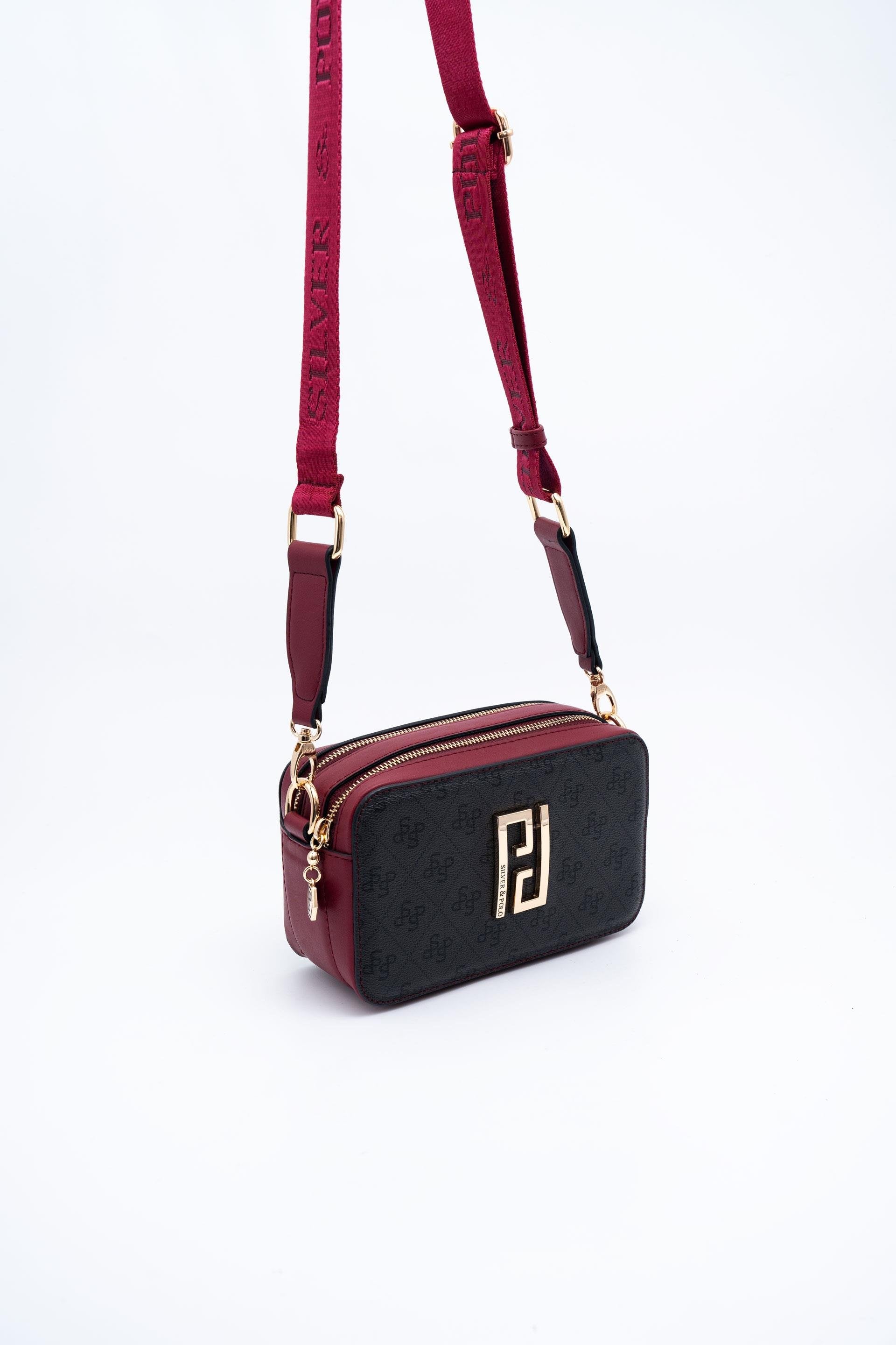 Silver & Polo Antrasit - Bordo SP1078 Kadın Çapraz Çanta