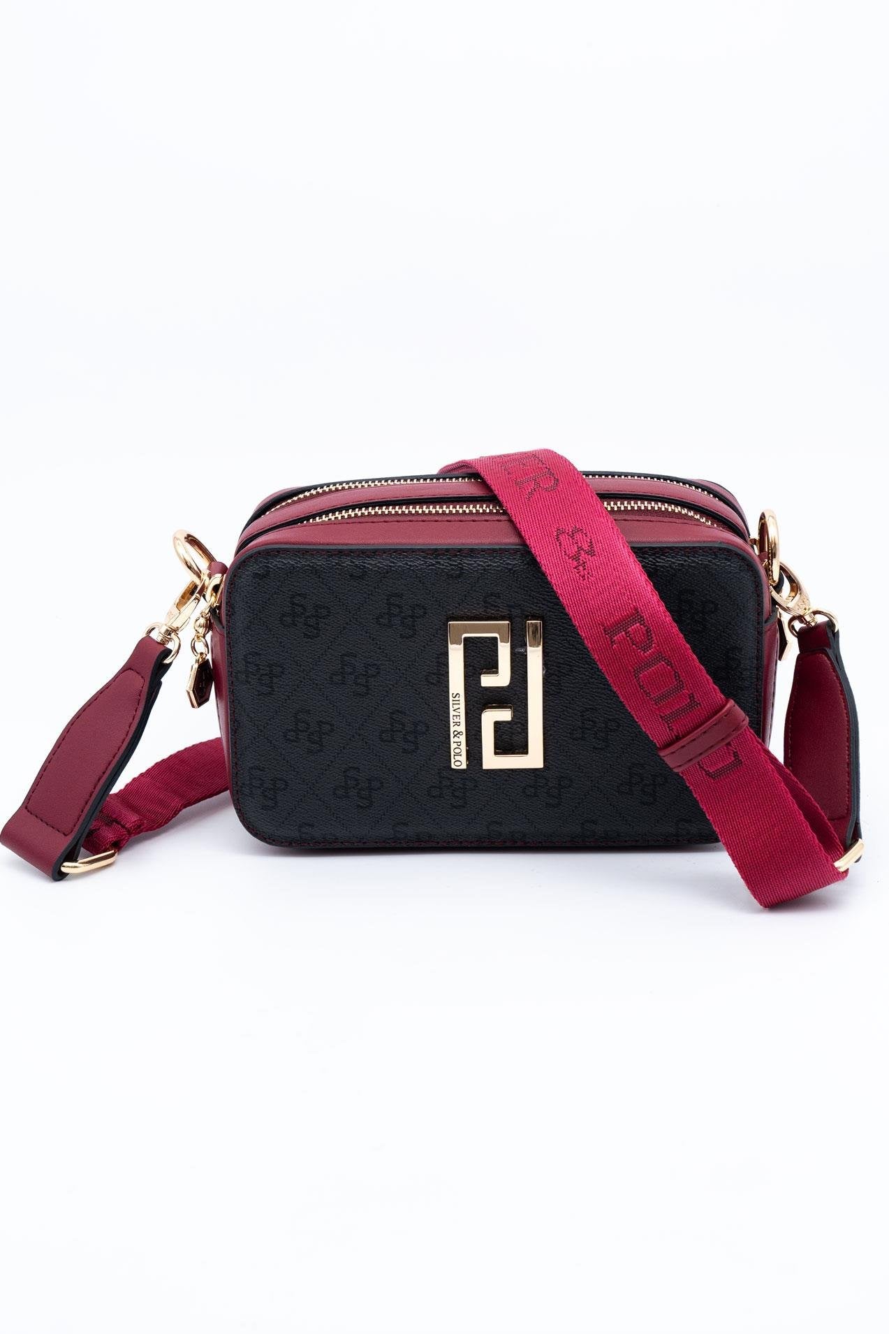 Silver & Polo Antrasit - Bordo SP1078 Kadın Çapraz Çanta