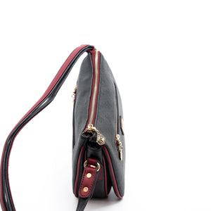 Silver & Polo Antrasit - Bordo SP818 Kadın Çapraz Çanta