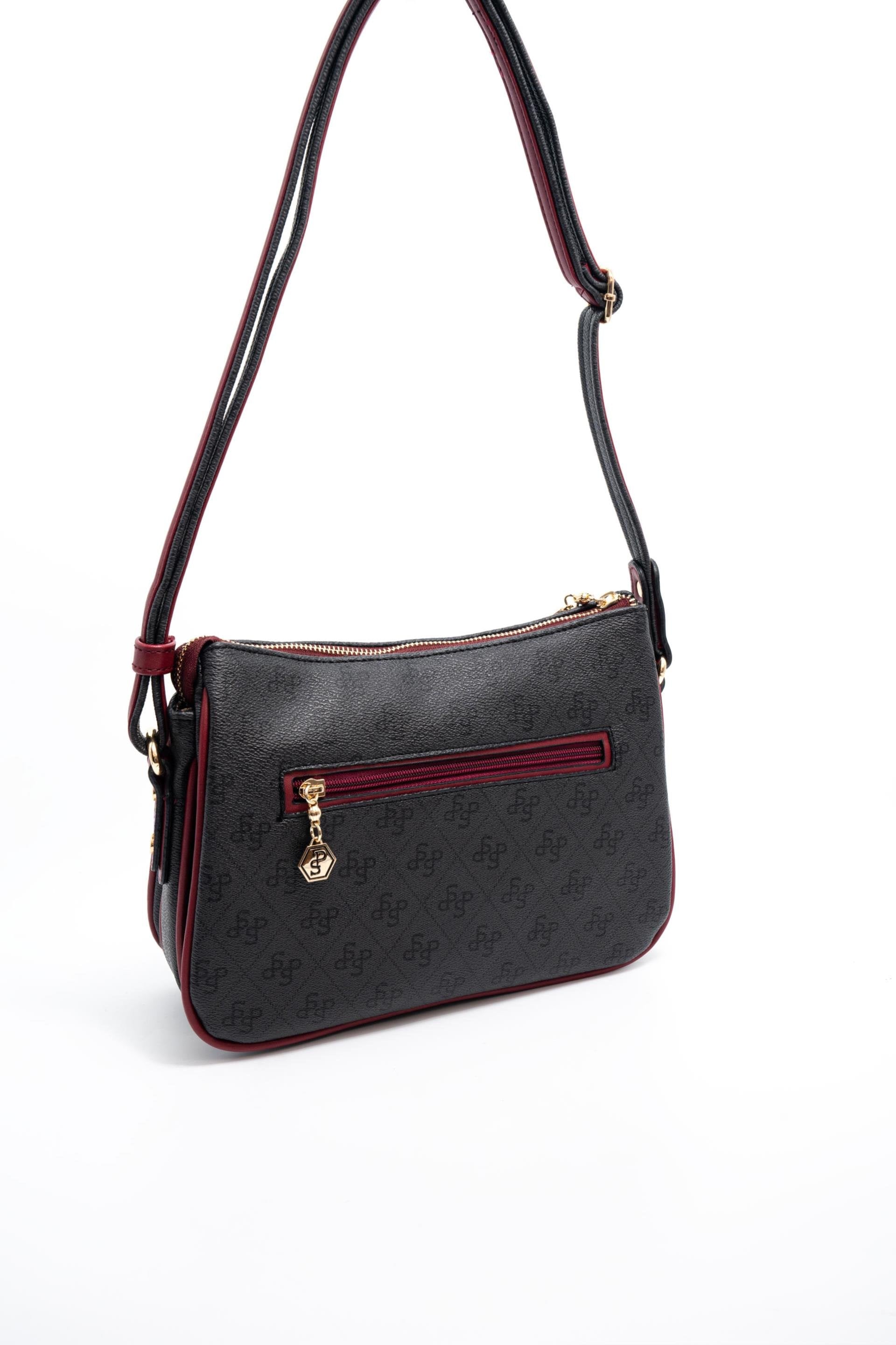 Silver & Polo Antrasit - Bordo SP818 Kadın Çapraz Çanta