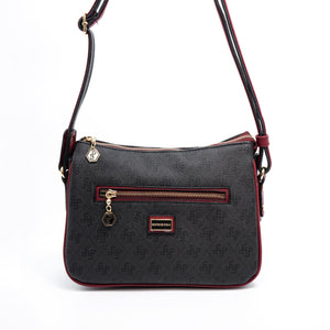 Silver & Polo Antrasit - Bordo SP818 Kadın Çapraz Çanta
