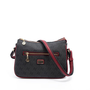 Silver & Polo Antrasit - Bordo SP818 Kadın Çapraz Çanta