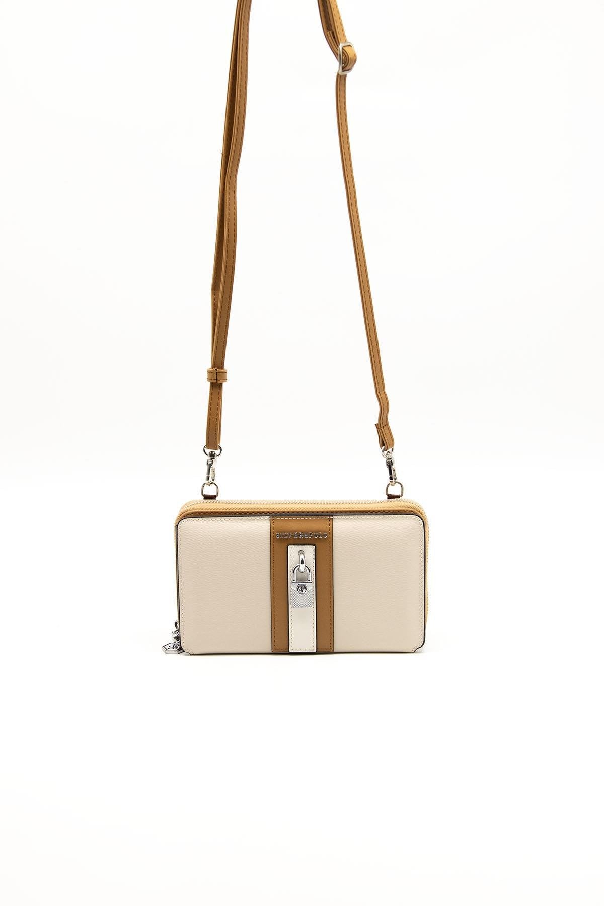 Silver & Polo Bej - A.Taba - Kemik SP1138 Kadın Cüzdan & Kartlık