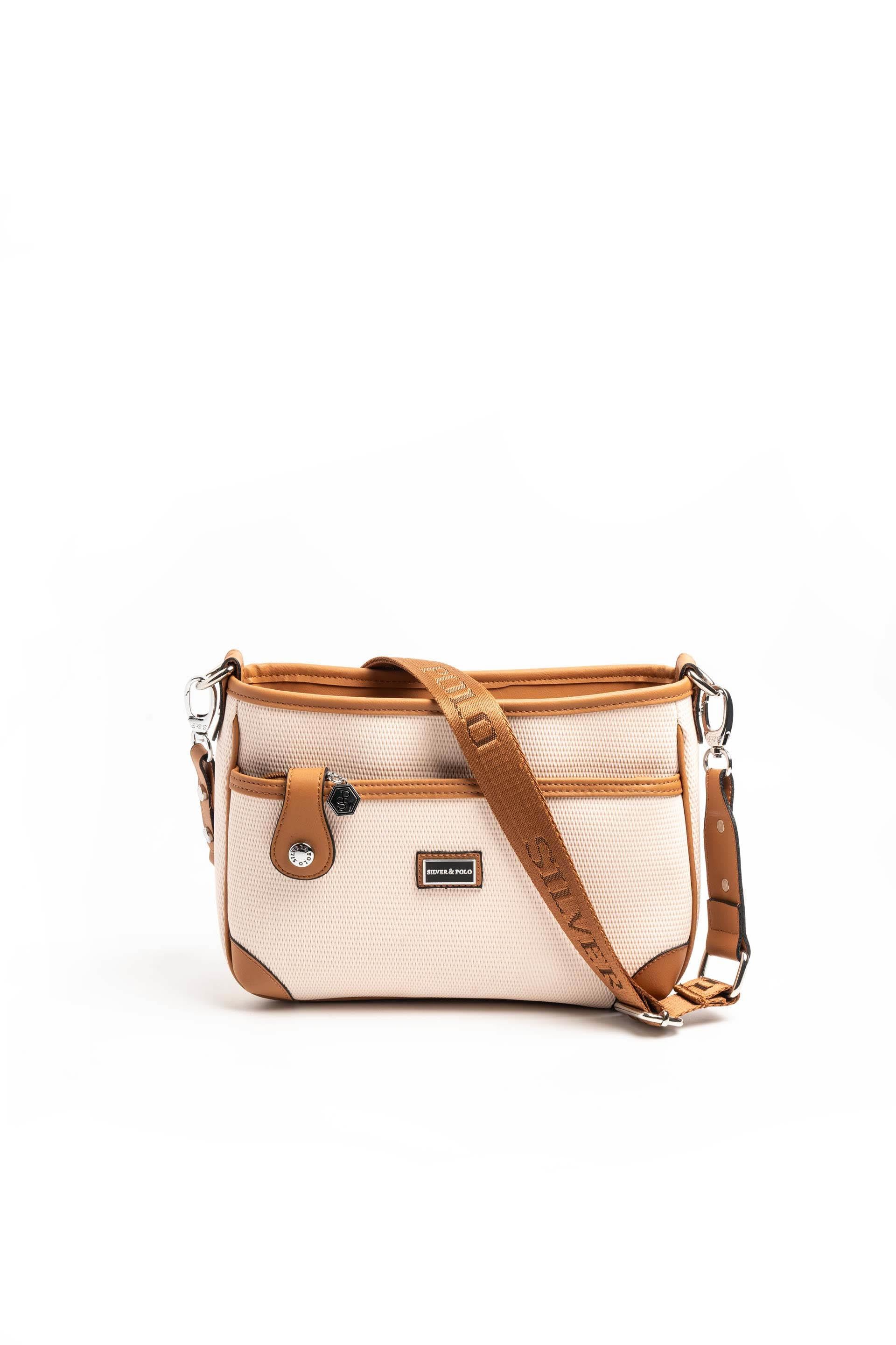 Silver & Polo Bej - A.Taba SP1160 Kadın Çapraz Çanta