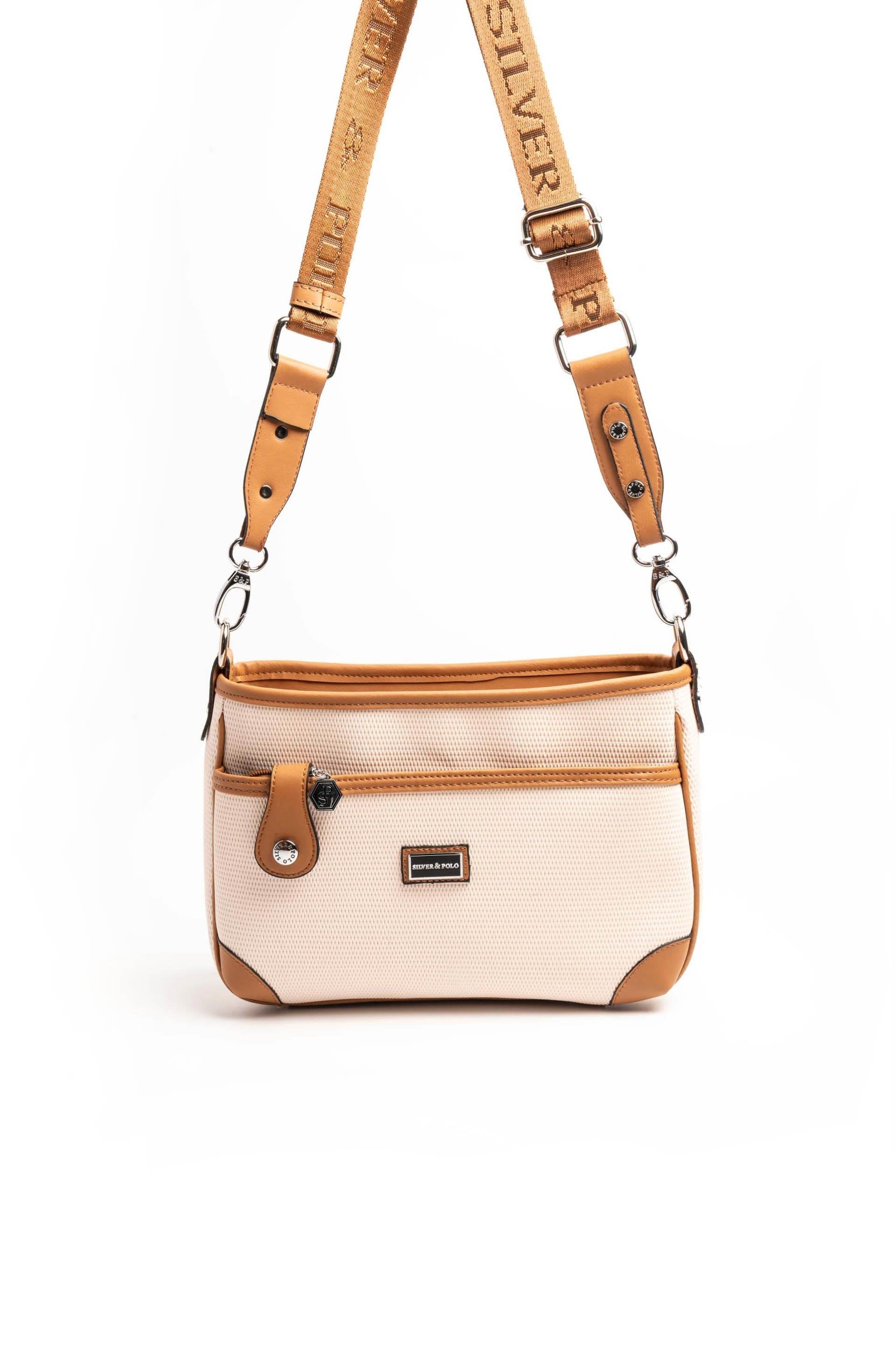 Silver & Polo Bej - A.Taba SP1160 Kadın Çapraz Çanta