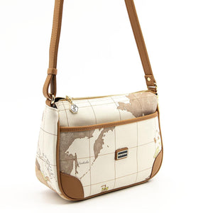 Silver & Polo Bej - A.Taba SP1060 Kadın Çapraz Çanta