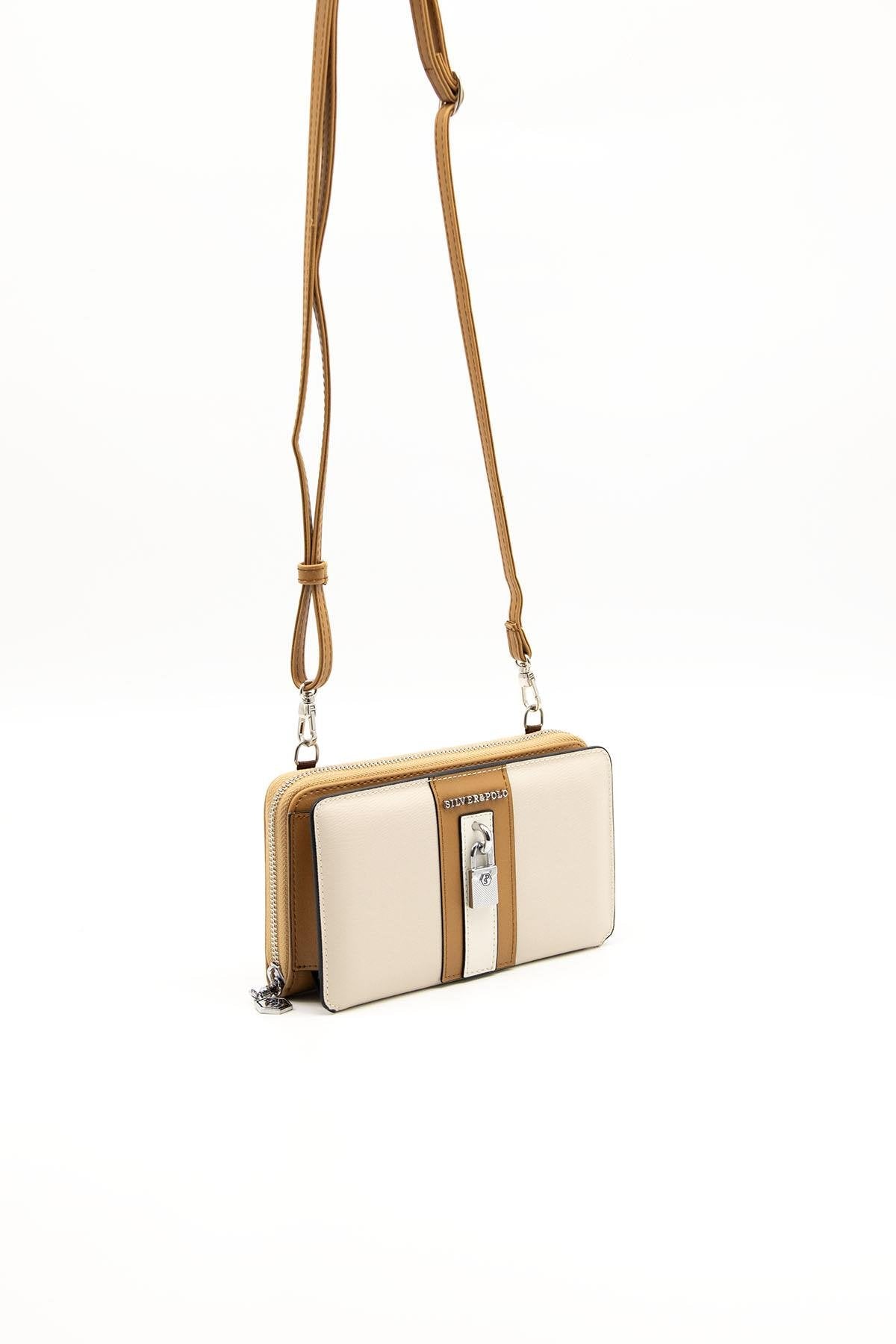 Silver & Polo Bej - A.Taba - Kemik SP1138 Kadın Cüzdan & Kartlık