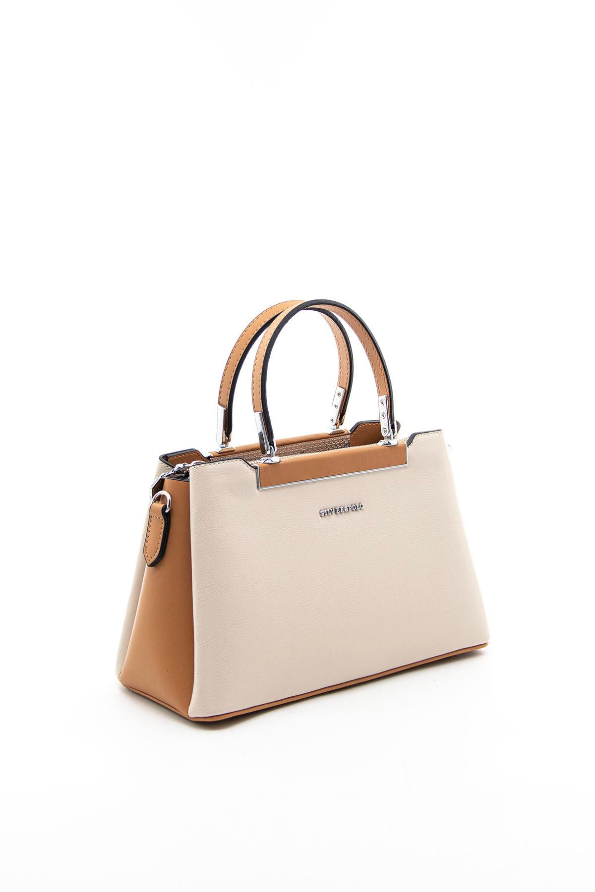 Silver & Polo Bej - A.Taba SP913 Kadın El Çantası