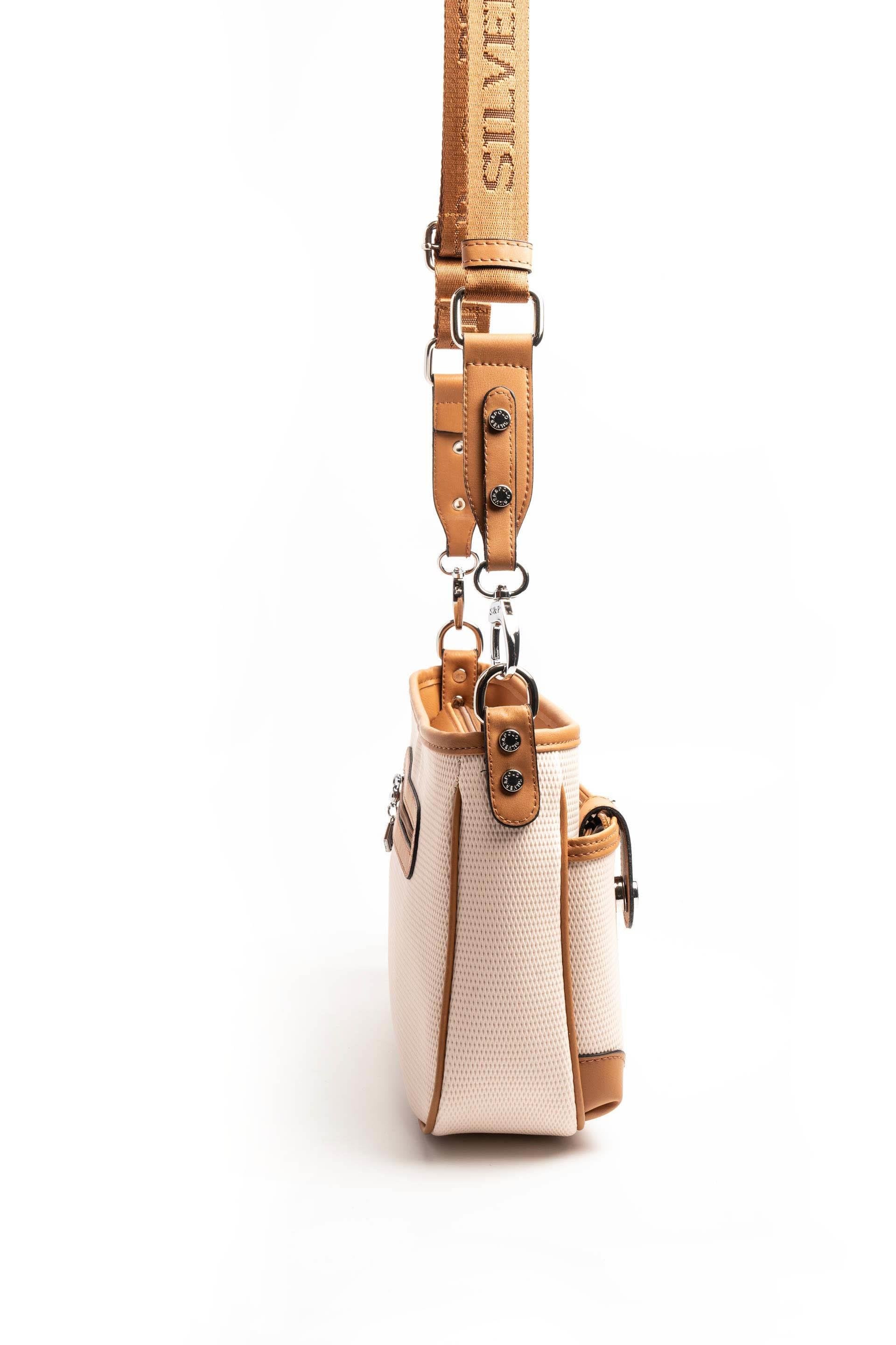 Silver & Polo Bej - A.Taba SP1160 Kadın Çapraz Çanta