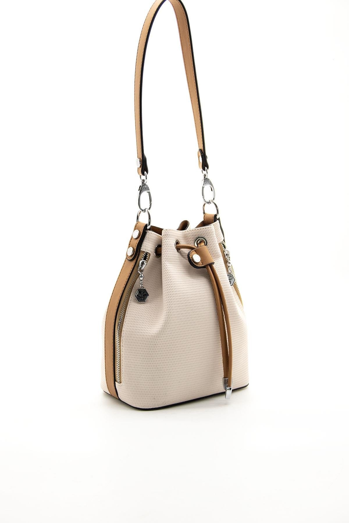 Silver & Polo Bej - A.Taba SP1137 Kadın Omuz Çantası
