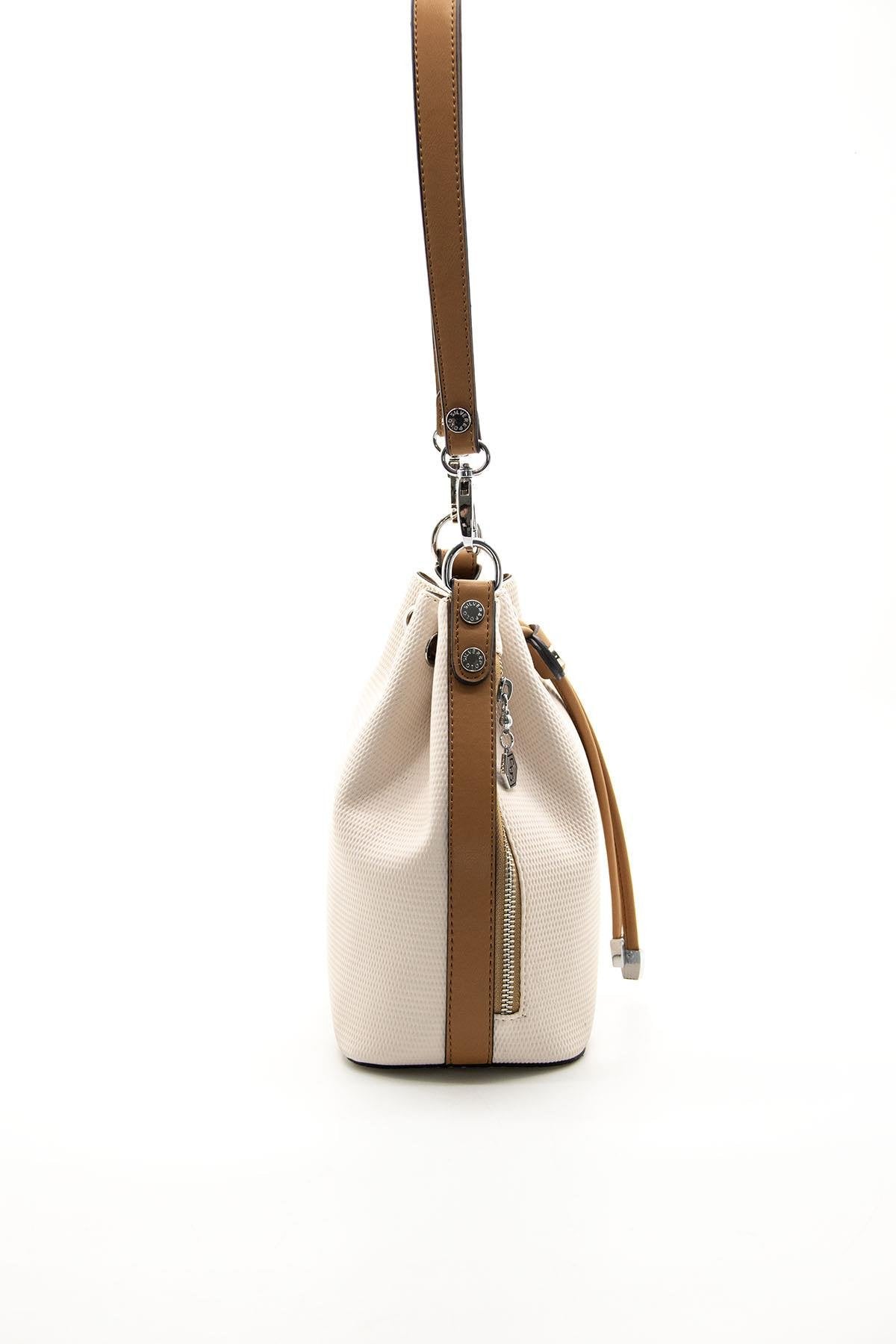 Silver & Polo Bej - A.Taba SP1137 Kadın Omuz Çantası