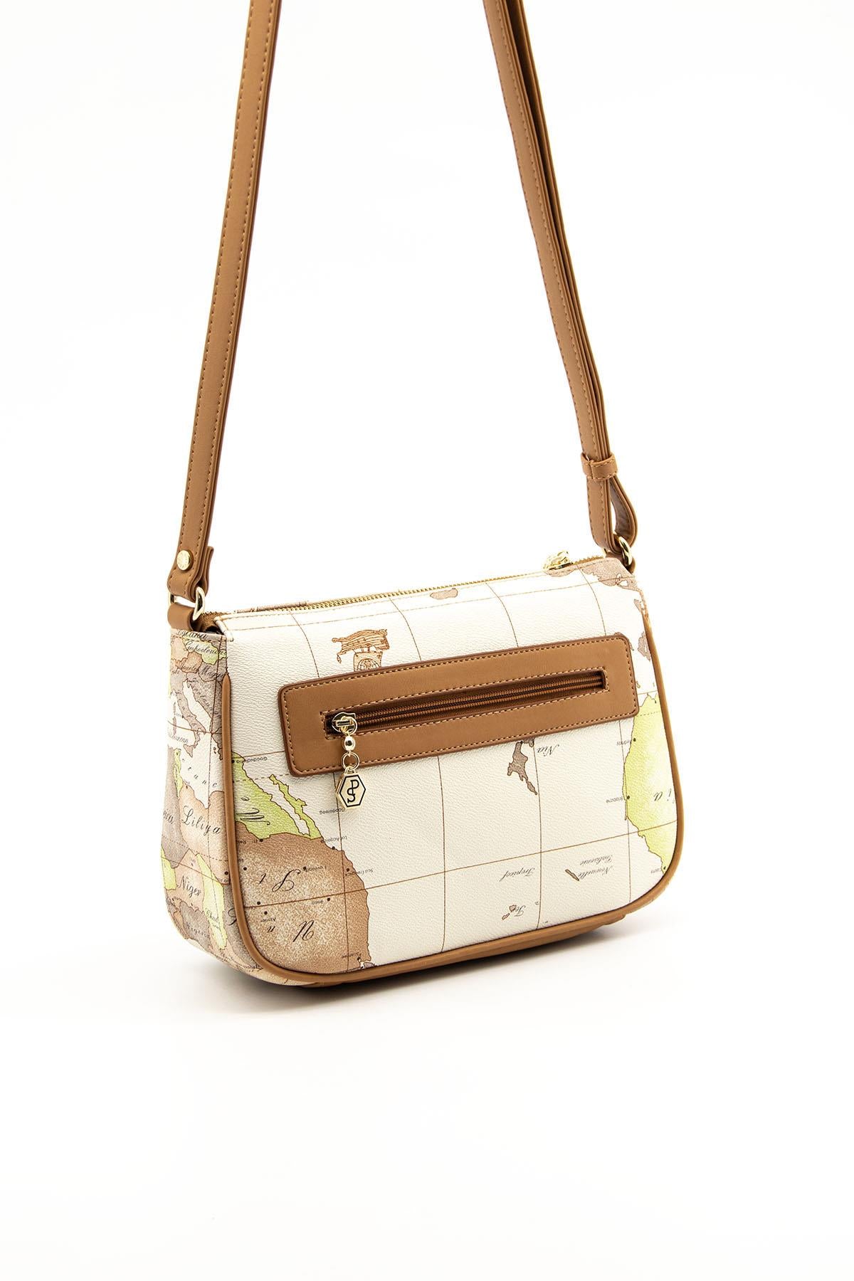 Silver & Polo Bej - A.Taba SP1060 Kadın Çapraz Çanta