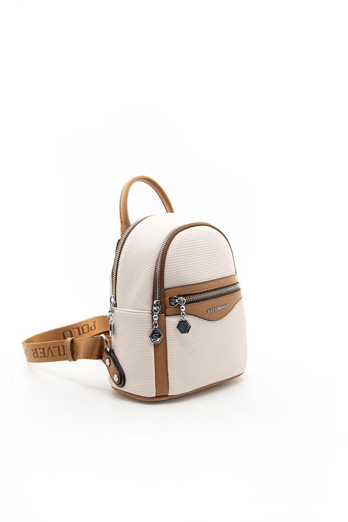 Silver & Polo Bej-A.Taba SP983 Kadın Sırt Çantası