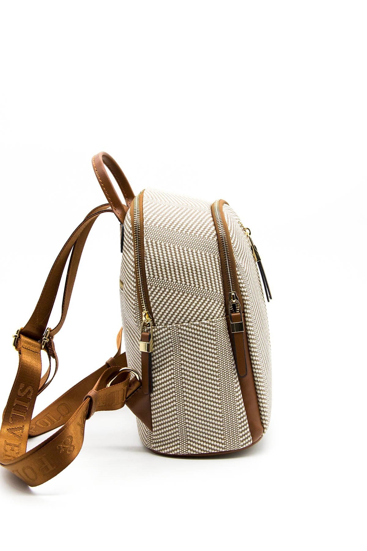 Silver & Polo Bej - Taba SP901 Kadın Sırt Çantası