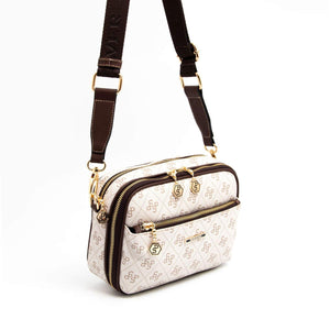 Silver & Polo Bej - Kahve SP1162 Kadın Çapraz Çanta