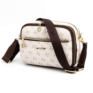 Silver & Polo Bej - Kahve SP1162 Kadın Çapraz Çanta