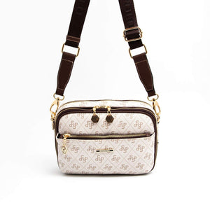 Silver & Polo Bej - Kahve SP1162 Kadın Çapraz Çanta