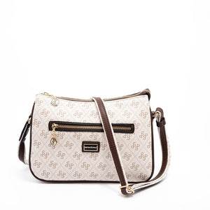 Silver & Polo Bej - Kahve SP818 Kadın Çapraz Çanta