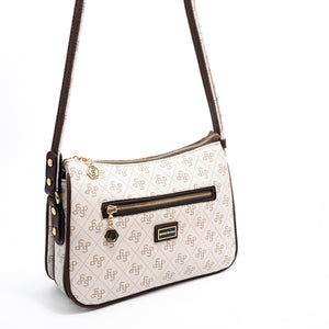 Silver & Polo Bej - Kahve SP818 Kadın Çapraz Çanta