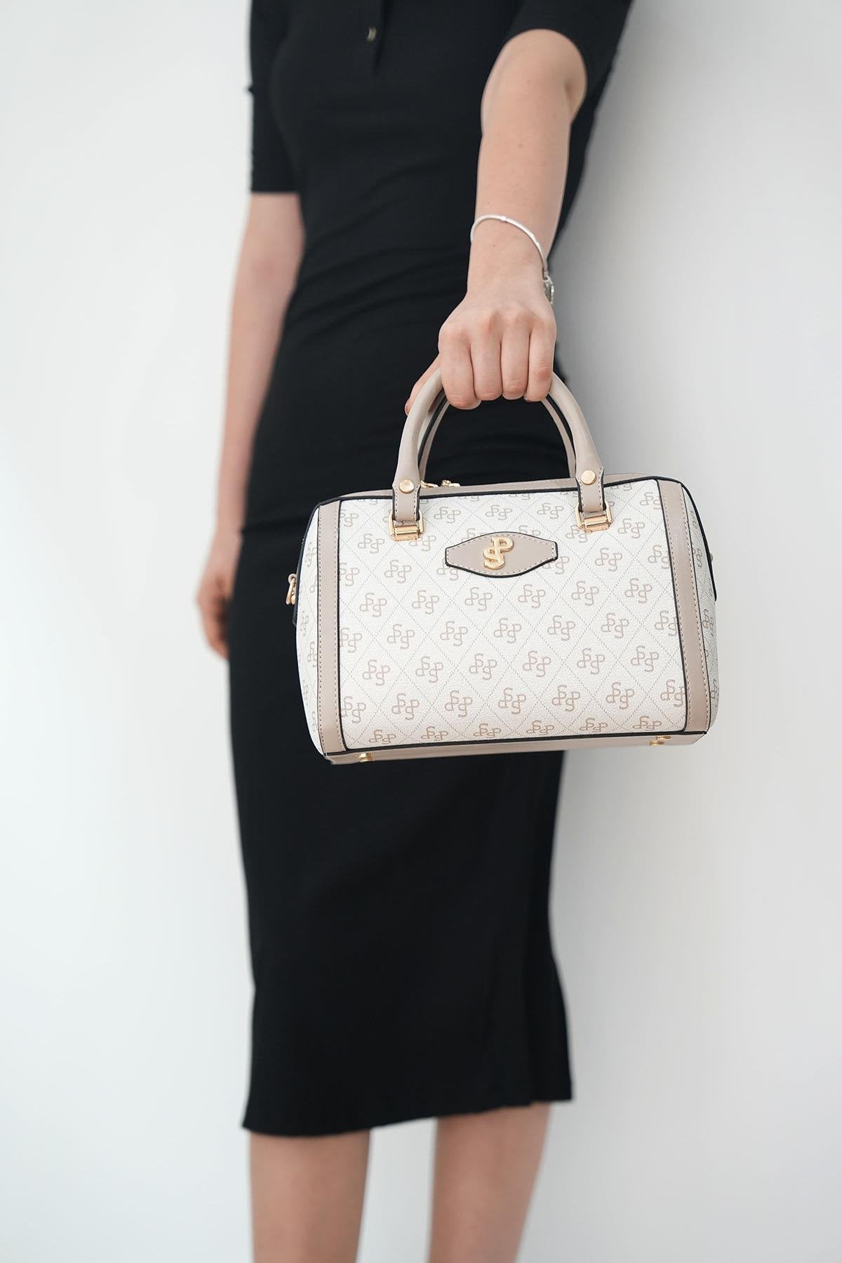 Silver & Polo Bej - Kum SP1091 Kadın El Çantası