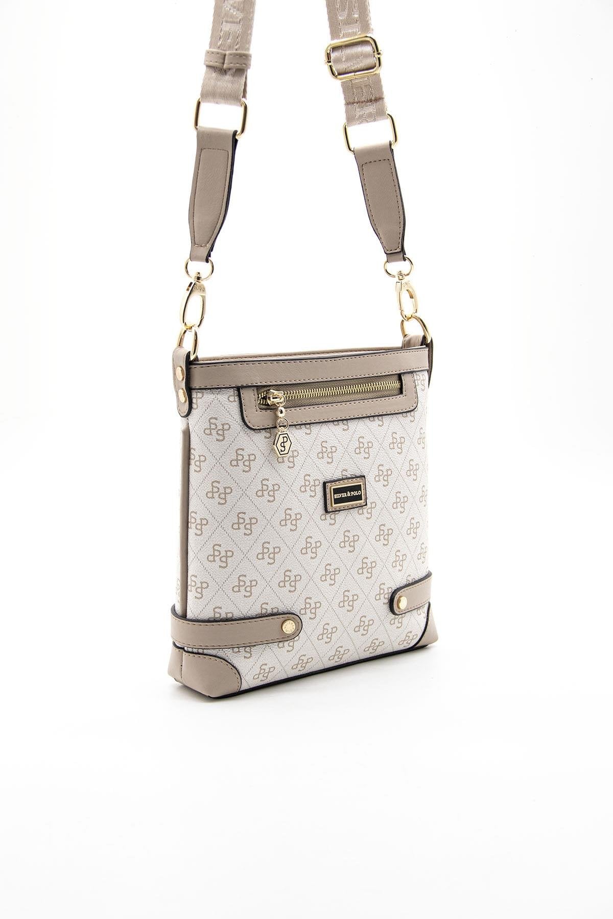 Silver & Polo Bej - Kum SP1120 Kadın Çapraz Çanta