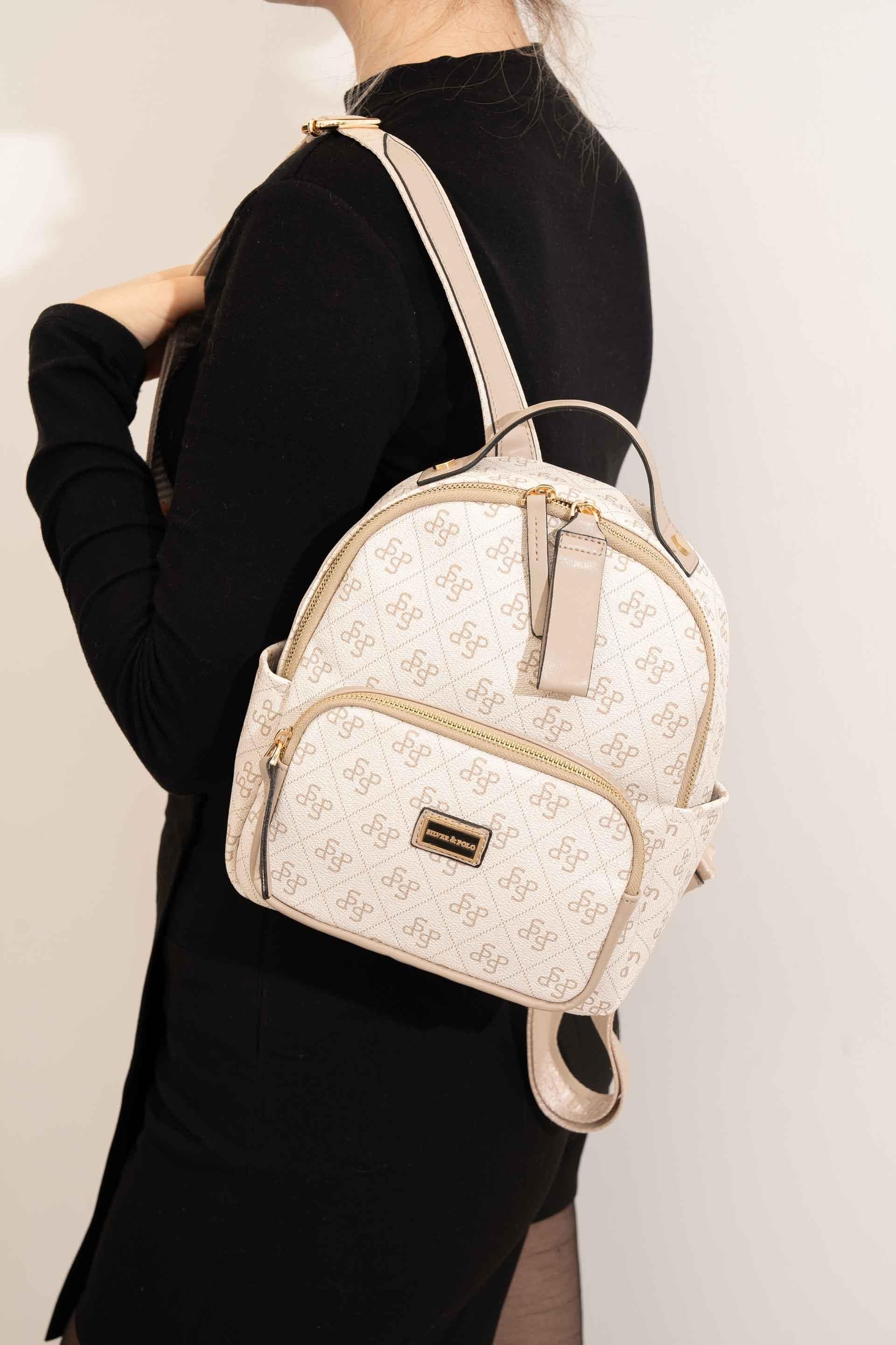 Silver & Polo Bej - Kum SP1130 Kadın Sırt Çantası