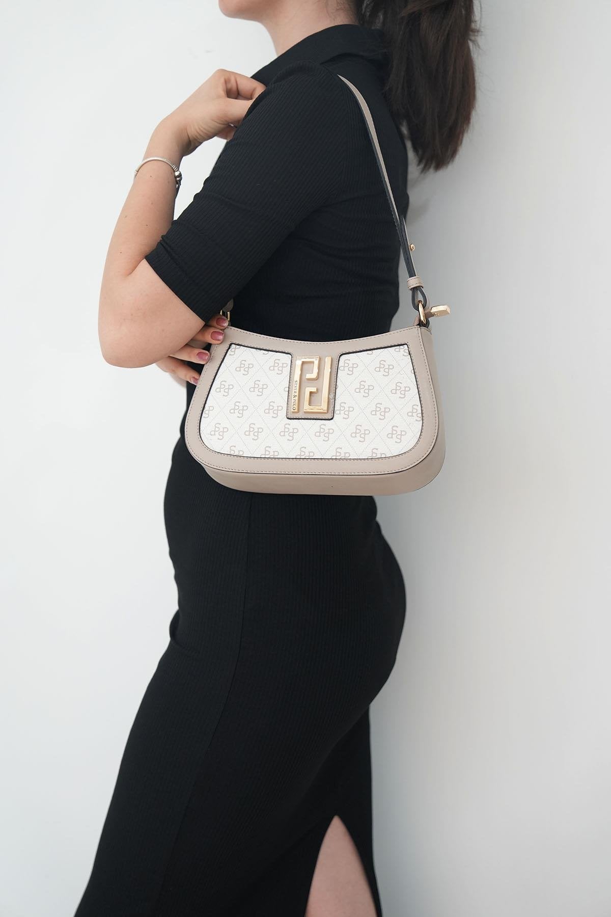 Silver & Polo Bej - Kum SP1132 Kadın Çapraz Çanta