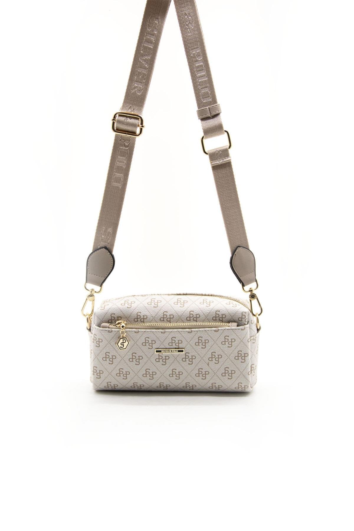 Silver & Polo Bej - Kum SP1142 Kadın Çapraz Çanta