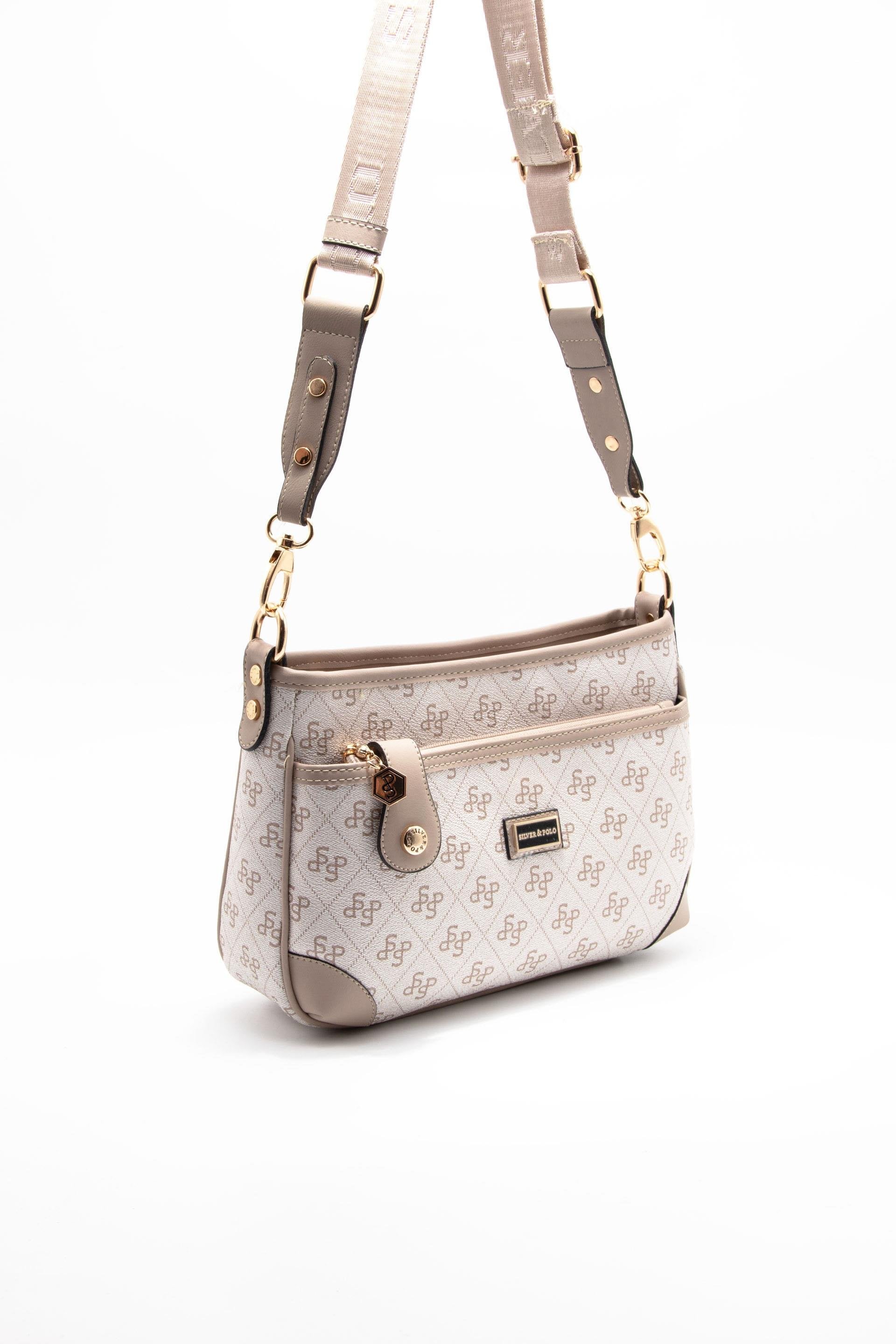 Silver & Polo Bej - Kum SP1160 Kadın Çapraz Çanta
