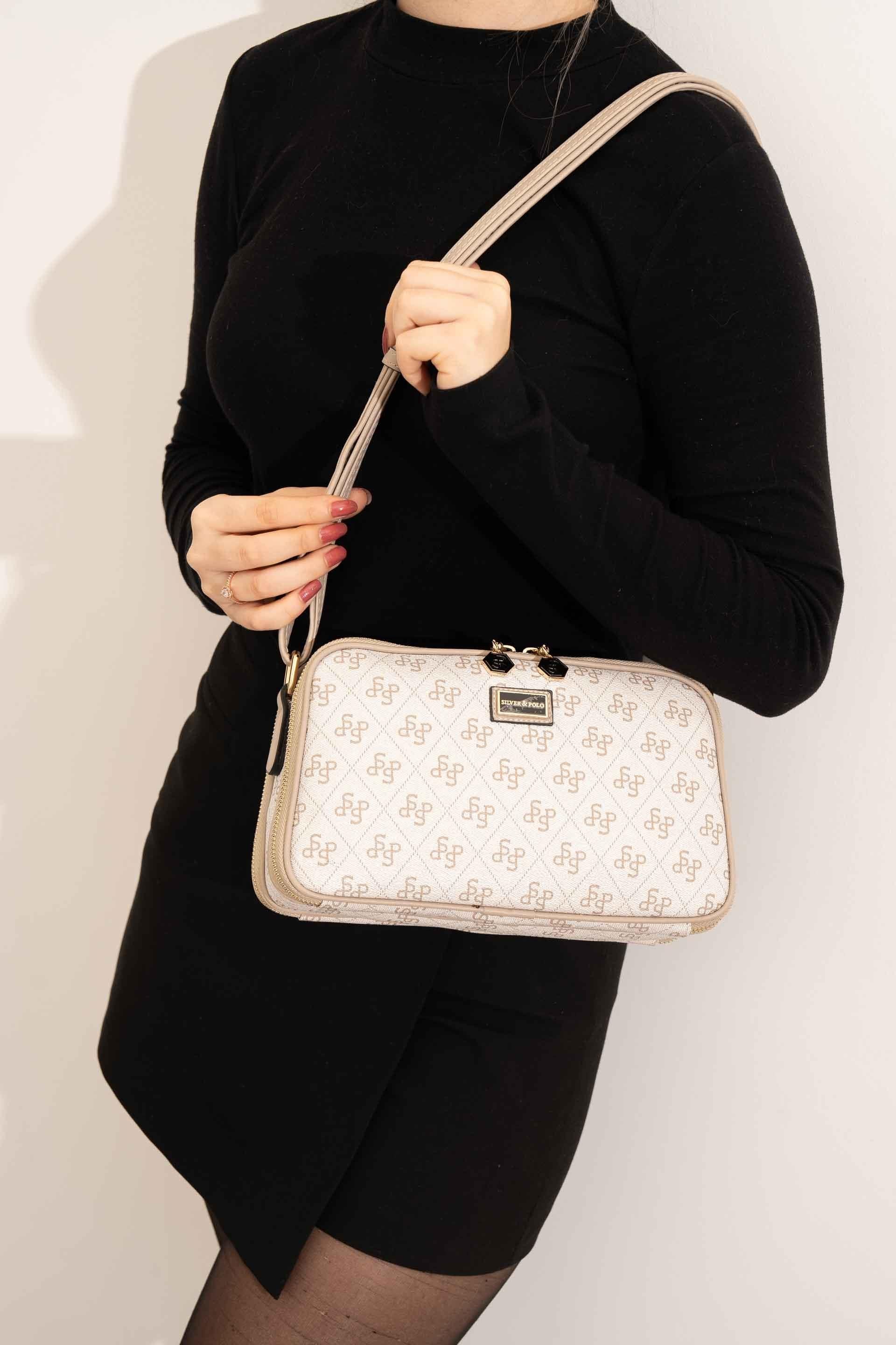 Silver & Polo Bej - Kum SP899 Kadın Çapraz Çanta