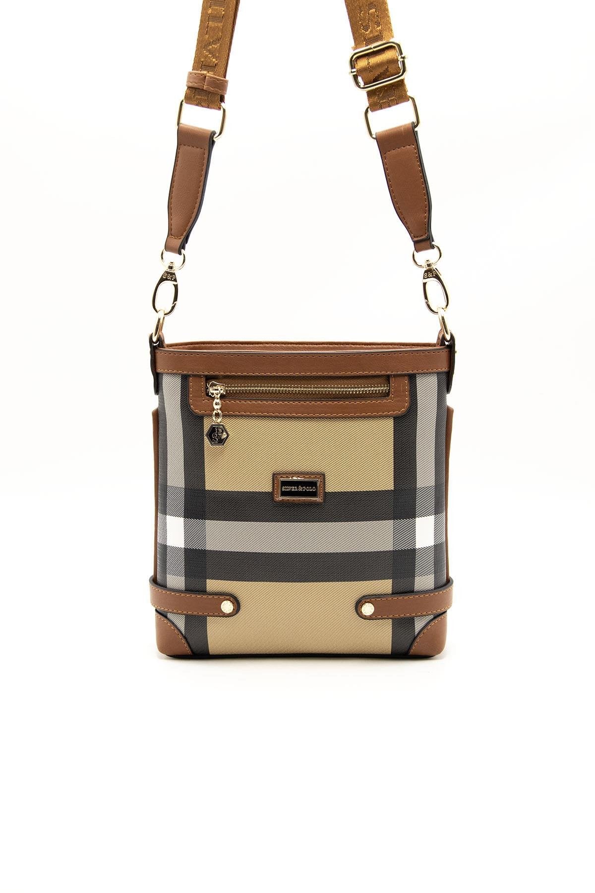 Silver & Polo Bej - Taba SP1120 Kadın Çapraz Çanta