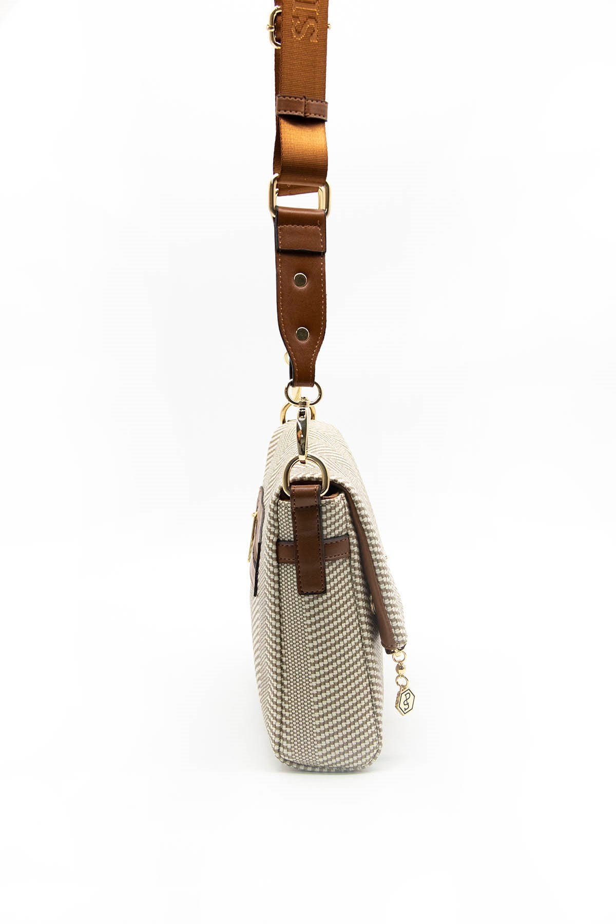 Silver & Polo Bej - Taba SP963 Kadın Çapraz Çanta