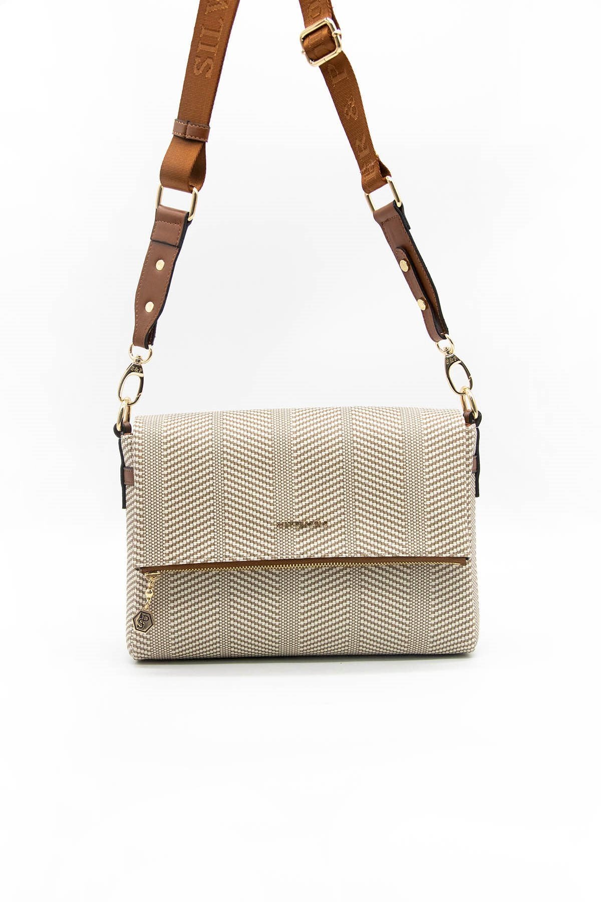 Silver & Polo Bej - Taba SP963 Kadın Çapraz Çanta