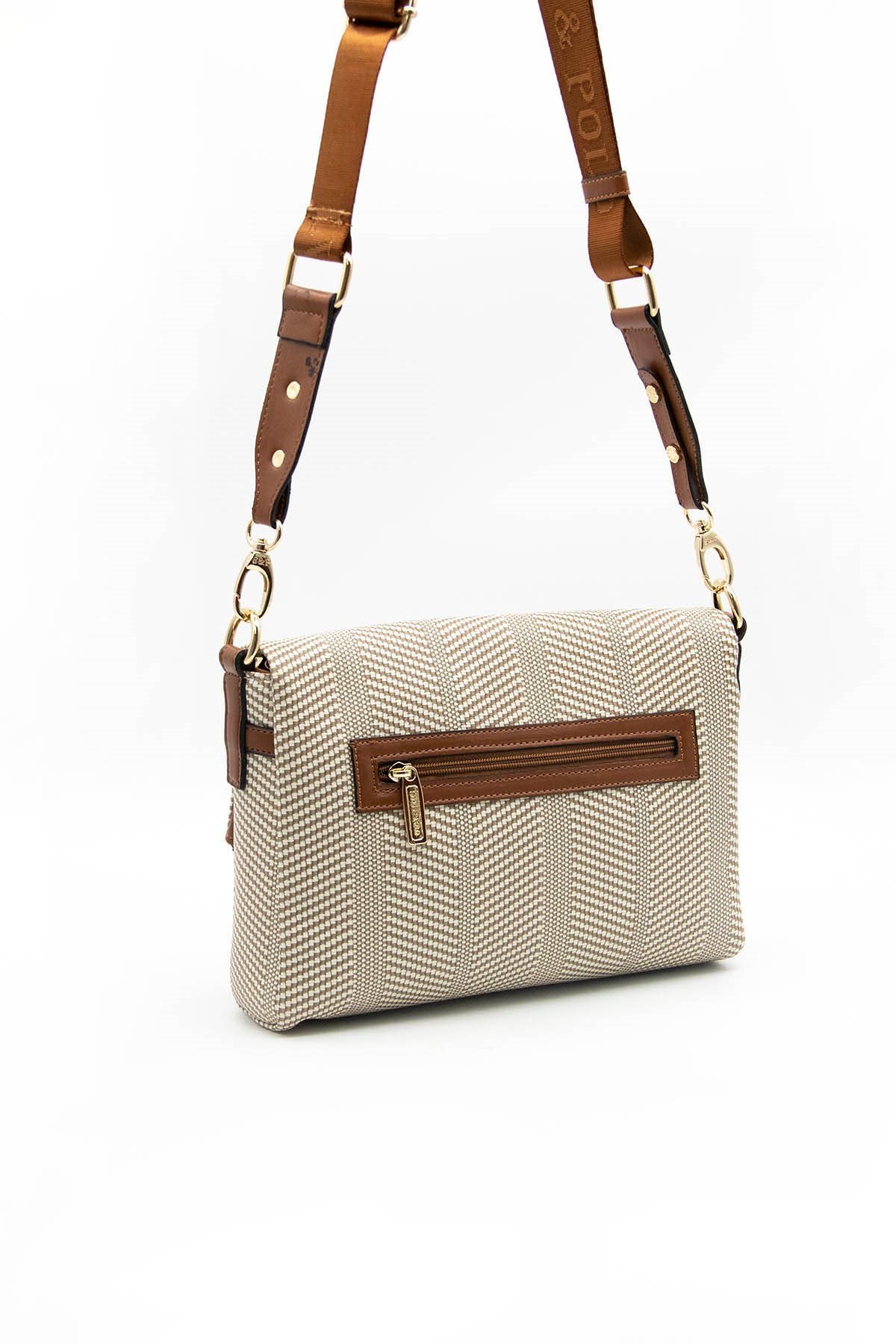 Silver & Polo Bej - Taba SP963 Kadın Çapraz Çanta
