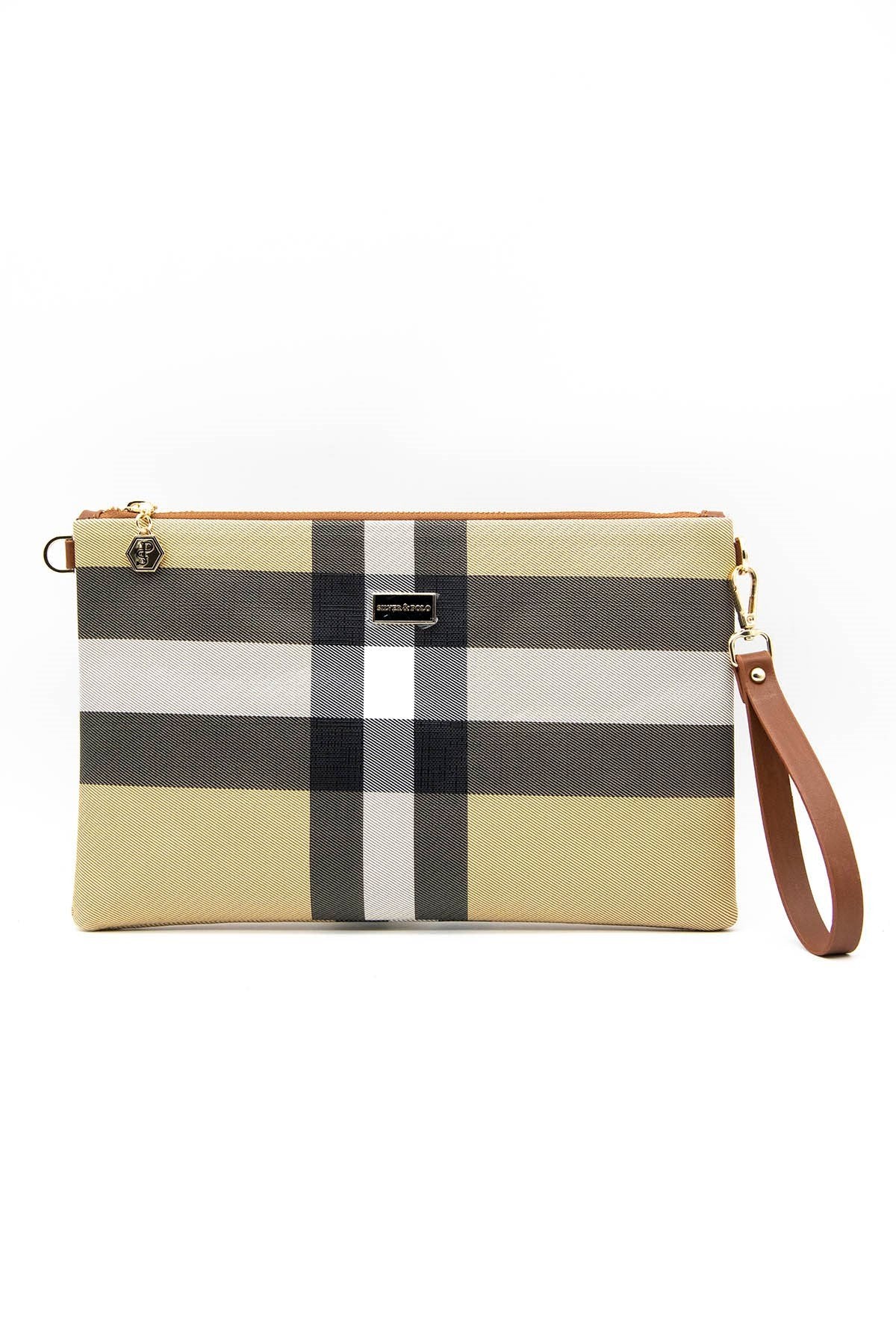 Silver & Polo Bej - Taba SP1034 Kadın Portföy & Clutch