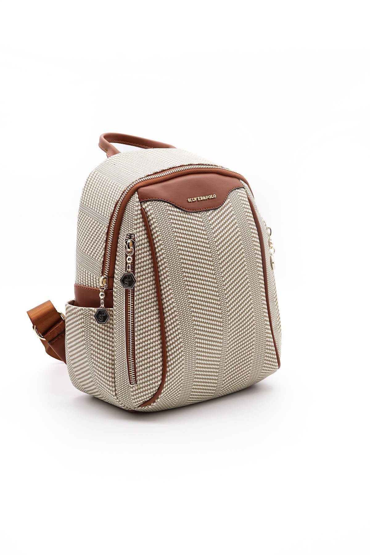 Silver & Polo Bej - Taba SP906 Kadın Sırt Çantası