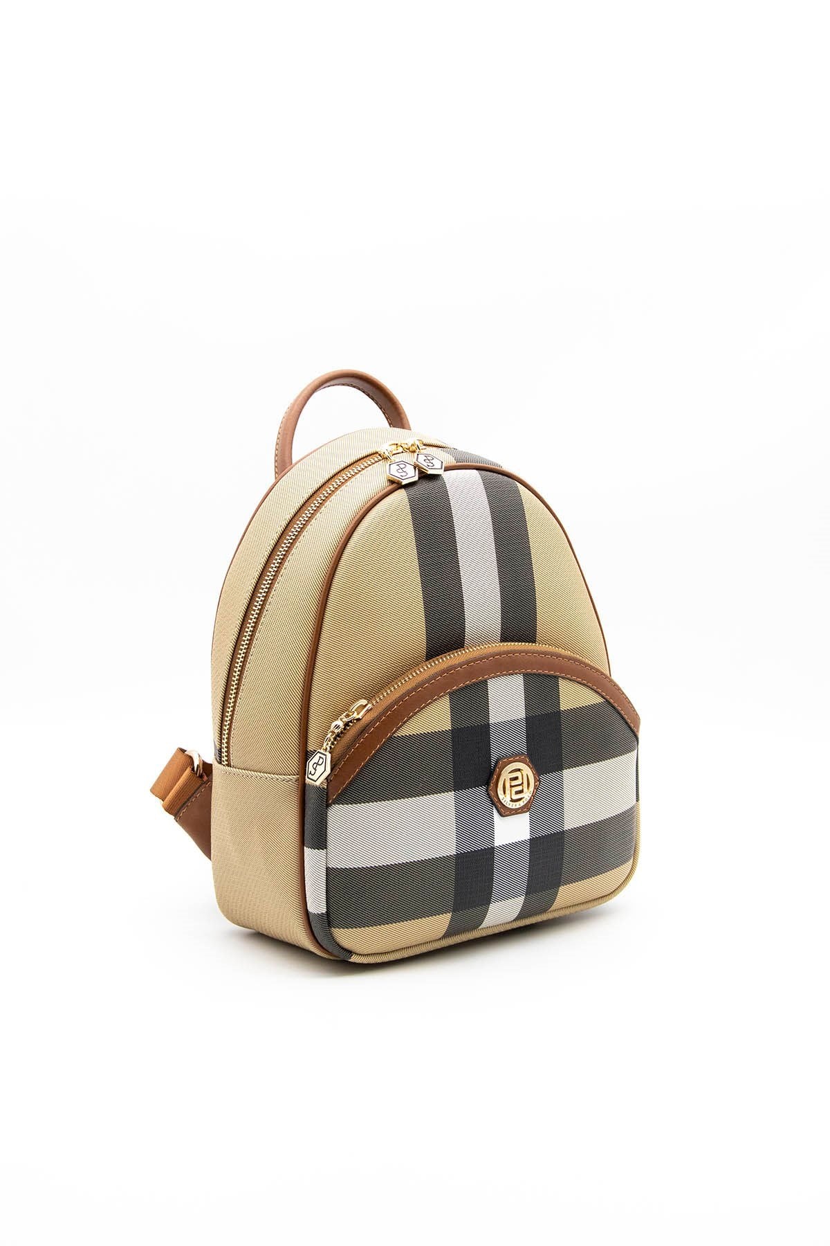 Silver & Polo Bej - Taba SP945 Kadın Sırt Çantası