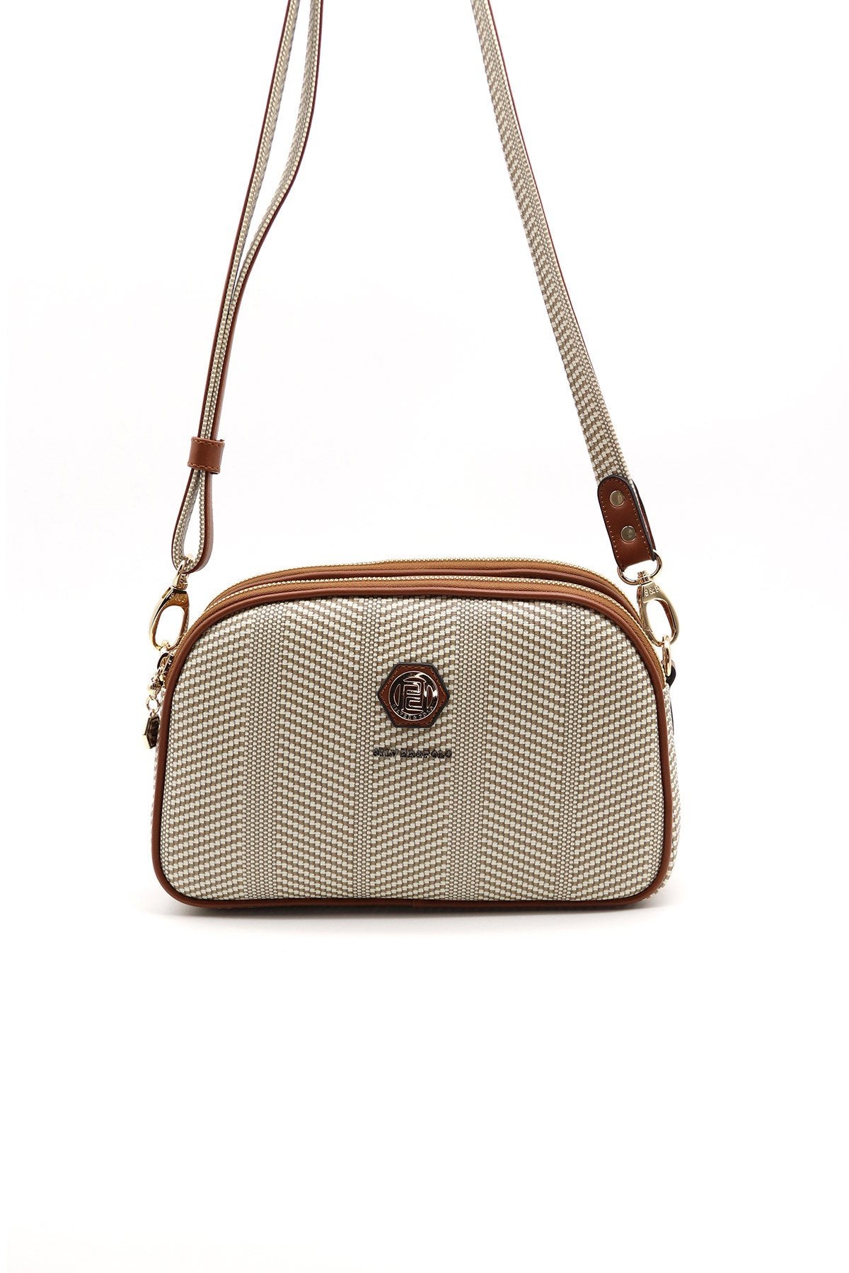 Silver & Polo Bej - Taba SP745 Kadın Çapraz Çanta